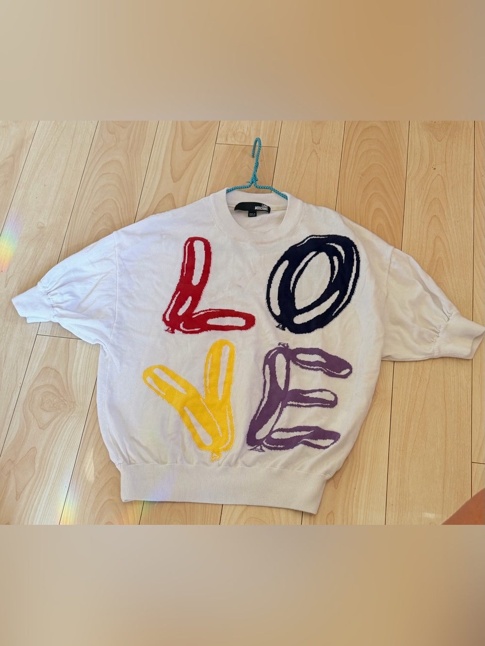 LOVE MOSCHINO 100% Cotton Top! SIZE M. White.